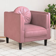 Fauteuil fluweel roze 71x77x70 cm