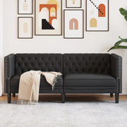 Tweezitsbank kunstleer zwart 174x74,5x70,5 cm