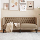 Bank 174x74,5x70,5 cm kunstleer cappuccino