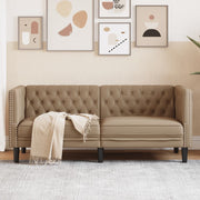 Bank 174x74,5x70,5 cm kunstleer cappuccino