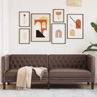 Driezitsbank kunstleer bruin 194x74,5x70,5 cm