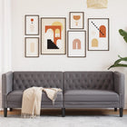 Driezitsbank kunstleer grijs 194x74,5x70,5 cm