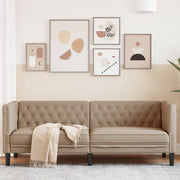 Driezitsbank kunstleer cappuccino 194x74,5x70,5 cm