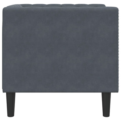 Fauteuil Chesterfield-stijl fluweel donkergrijs