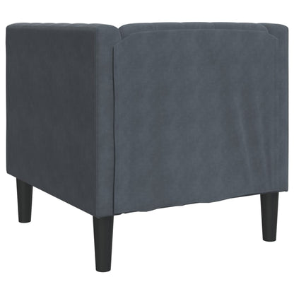 Fauteuil Chesterfield-stijl fluweel donkergrijs