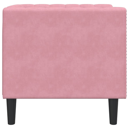 Fauteuil Chesterfield-stijl fluweel roze