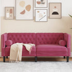 Tweezitsbank fluweel wijnrood 174x74x70 cm