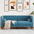 Tweezitsbank fluweel blauw 174x74,5x70,5 cm