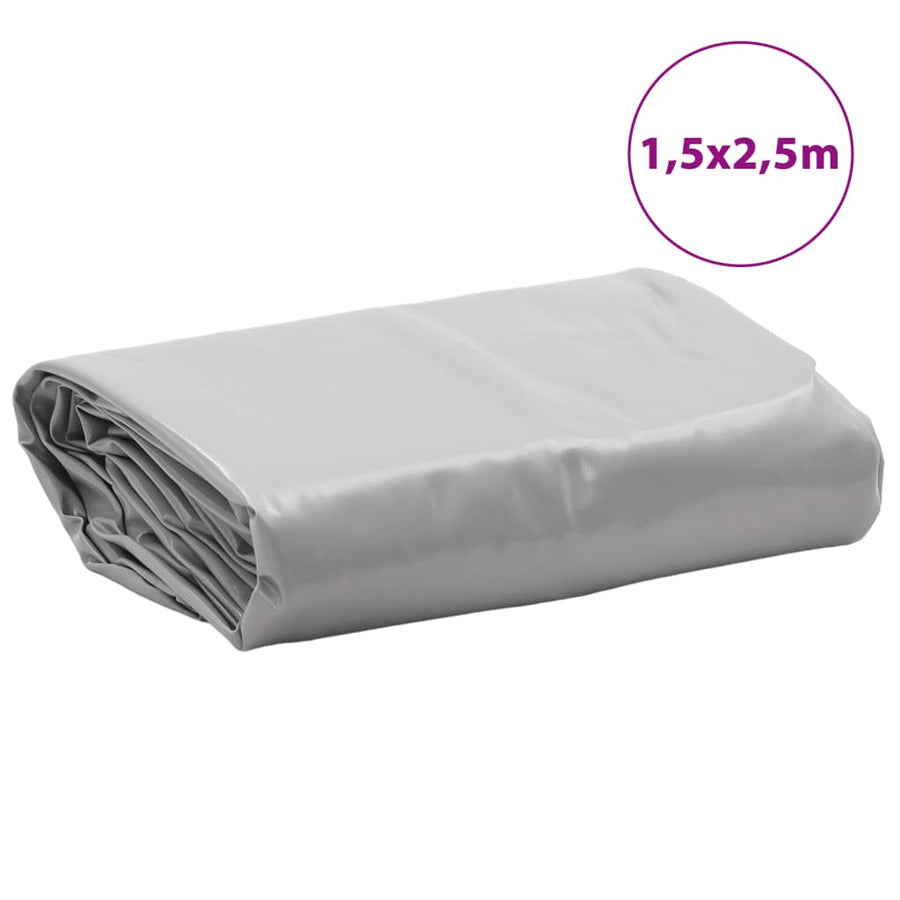 Dekzeil 600 G/M² 1,5X2,5 M Grijs