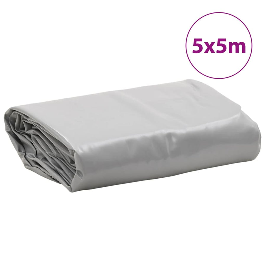 Dekzeil 600 G/M² 5X5 M Grijs