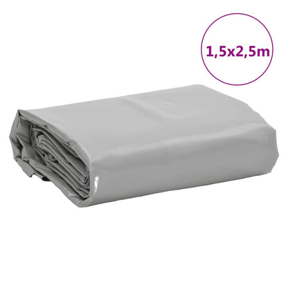 Dekzeil 650 G/M² 1,5X2,5 M 1.5 x 2.5 m Grijs