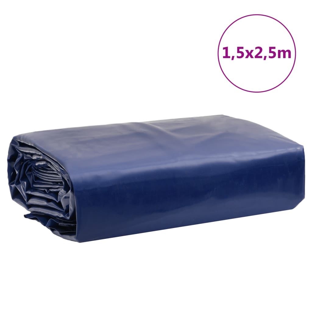 Dekzeil 650 G/M² 1,5X2,5 M 1.5 x 2.5 m Blauw