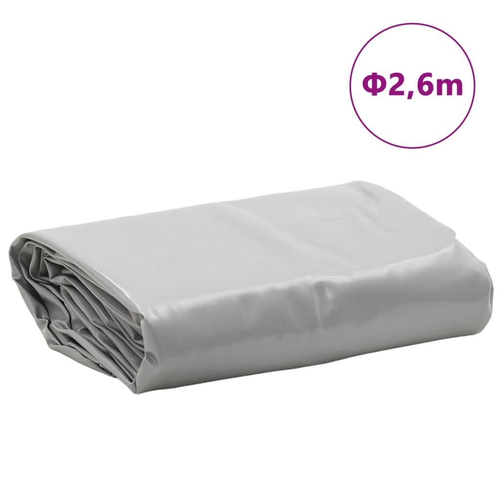 Dekzeil 600 G/M² Ø 2,6 M Grijs