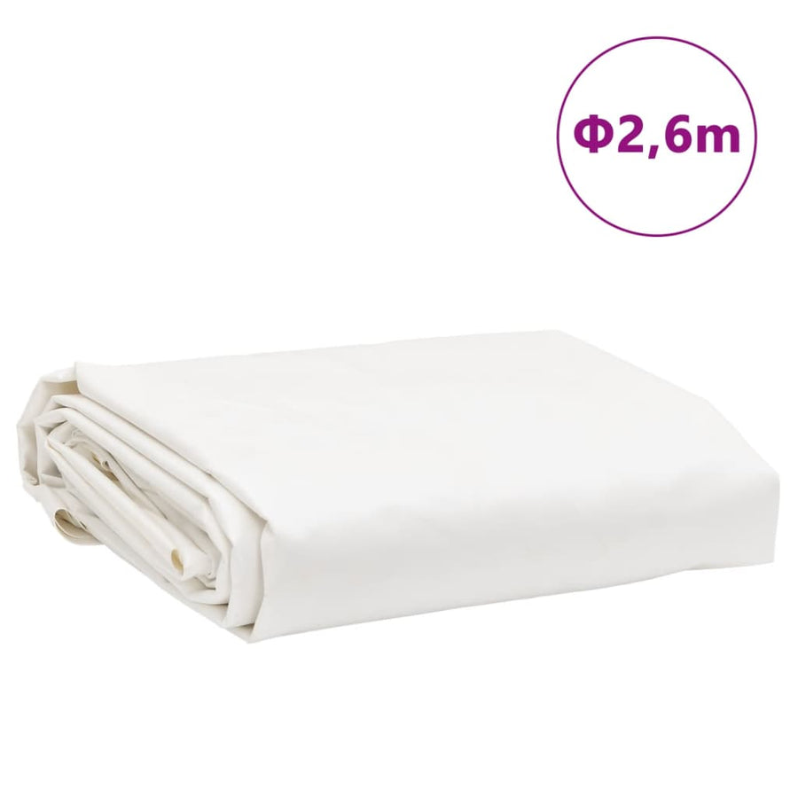Dekzeil 600 G/M² Ø 2,6 M Wit