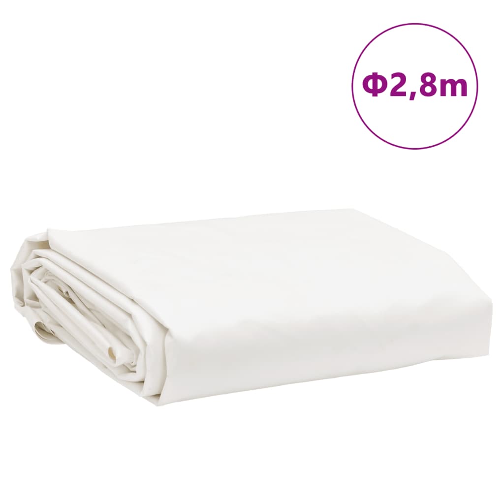 Dekzeil 600 G/M² Ø 2,8 M Wit