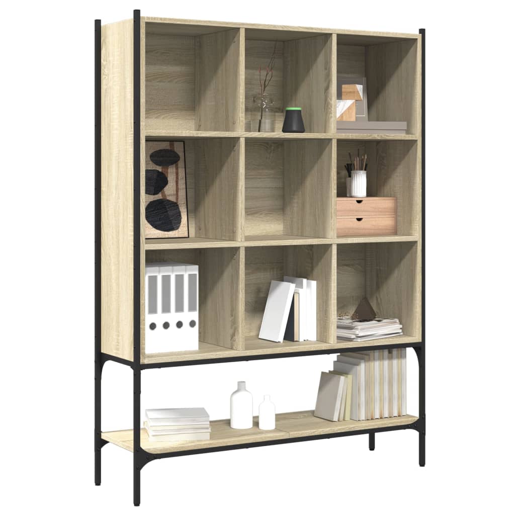 Boekenkast 02X30X4,5 Cm Bewerkt Hout Kleurig Sonoma eiken