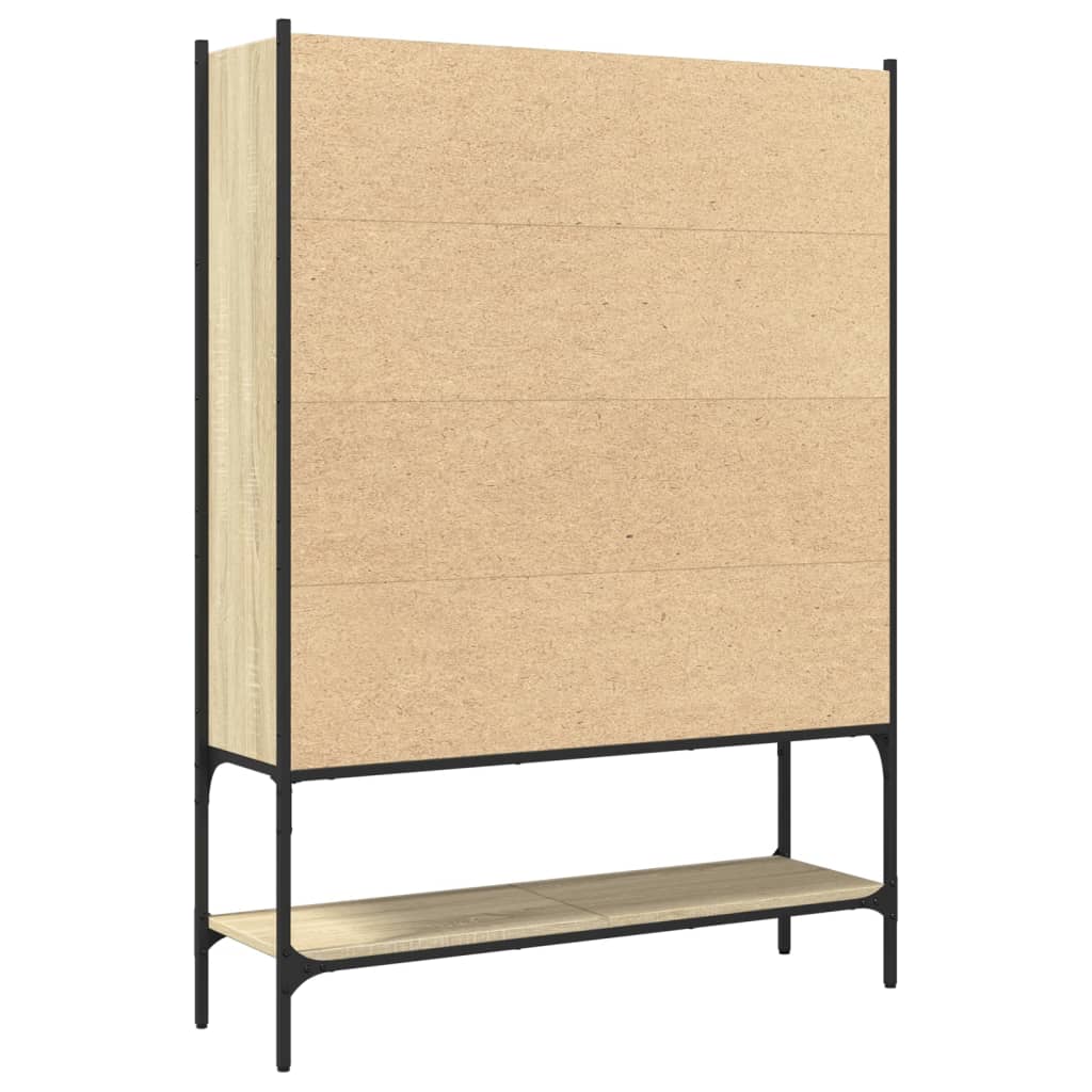 Boekenkast 02X30X4,5 Cm Bewerkt Hout Kleurig Sonoma eiken