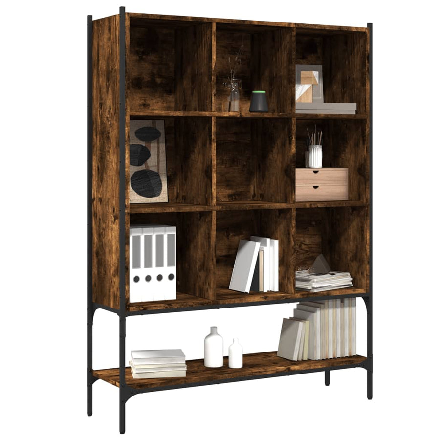 Boekenkast 02X30X4,5 Cm Bewerkt Hout Kleurig Gerookt eiken