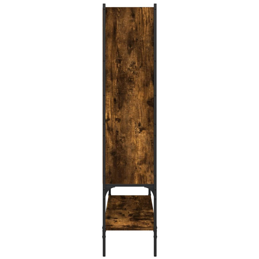 Boekenkast 02X30X4,5 Cm Bewerkt Hout Kleurig Gerookt eiken