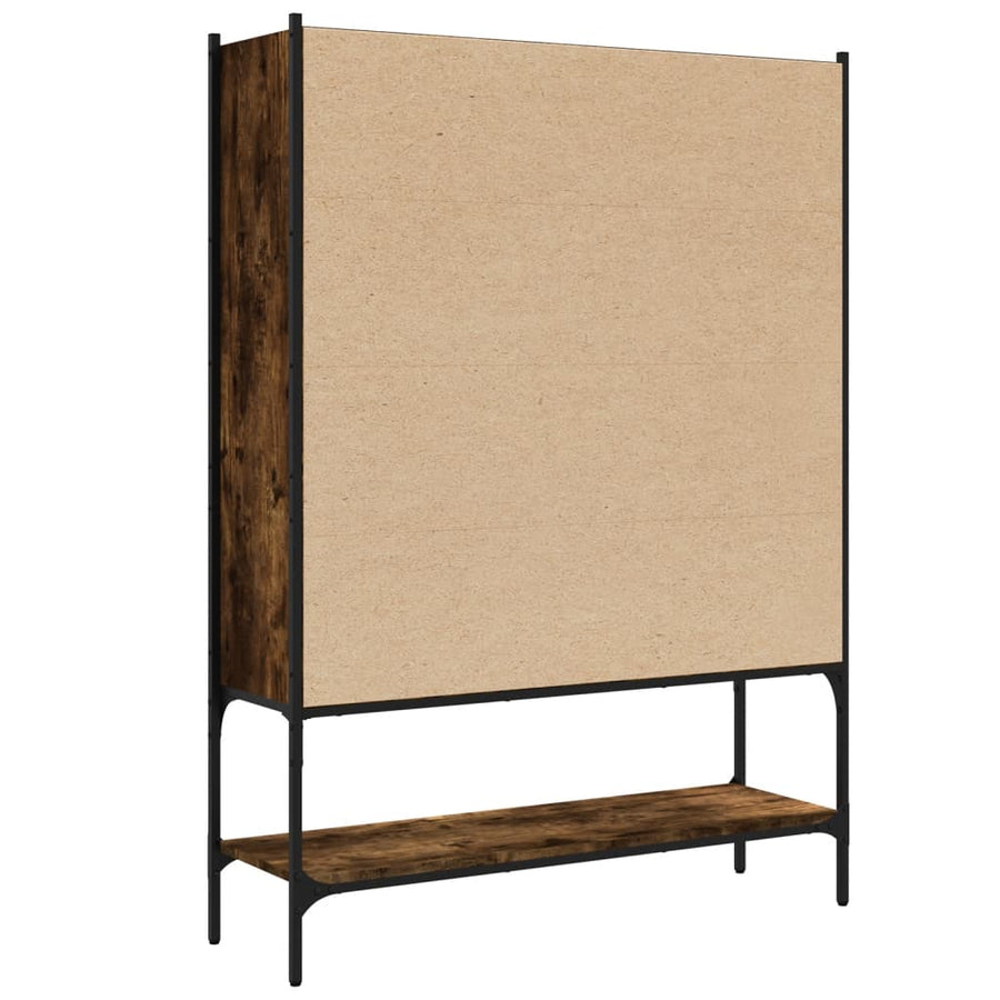 Boekenkast 02X30X4,5 Cm Bewerkt Hout Kleurig Gerookt eiken