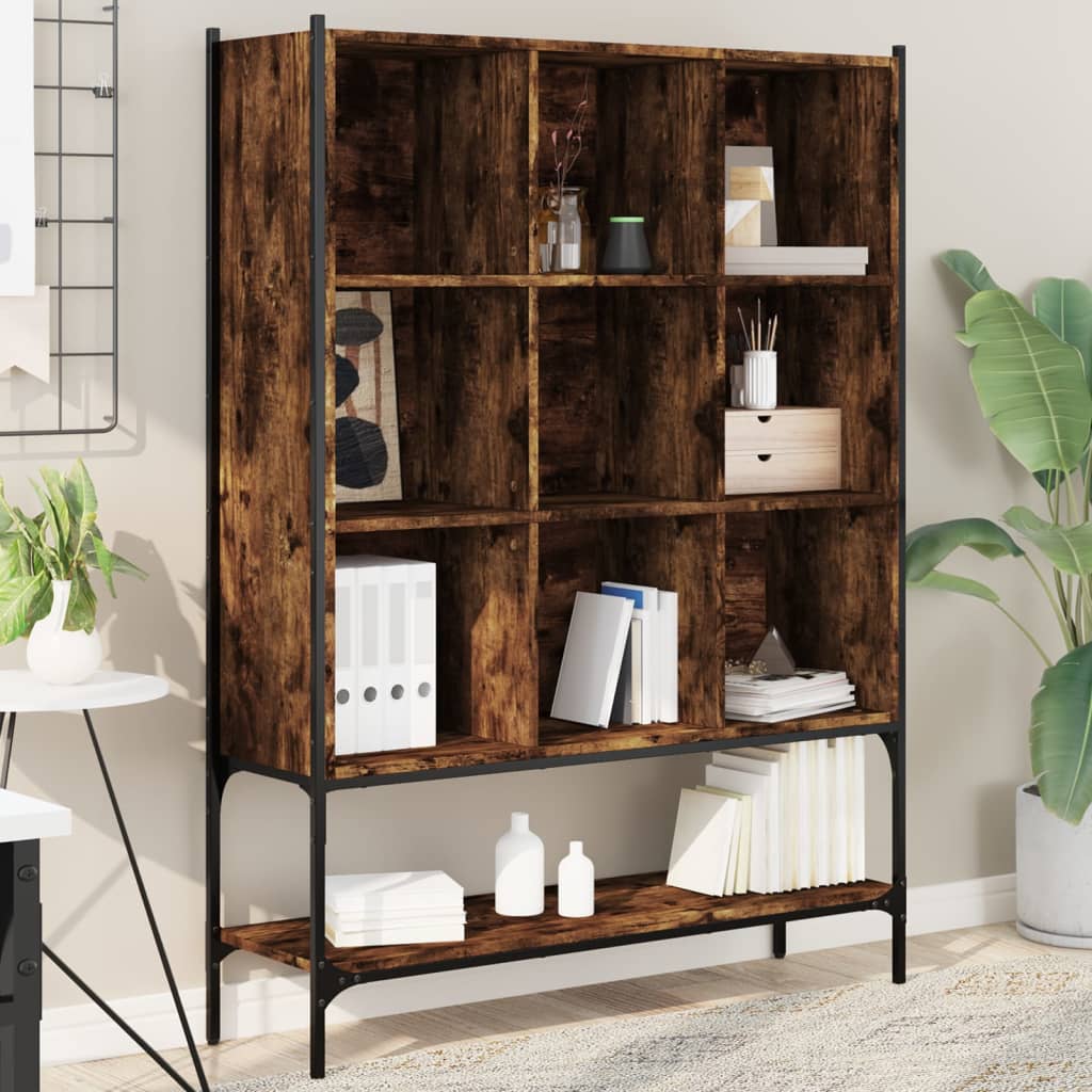 Boekenkast 02X30X4,5 Cm Bewerkt Hout Kleurig Gerookt eiken