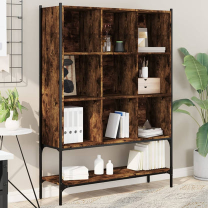 Boekenkast 02X30X4,5 Cm Bewerkt Hout Kleurig Gerookt eiken