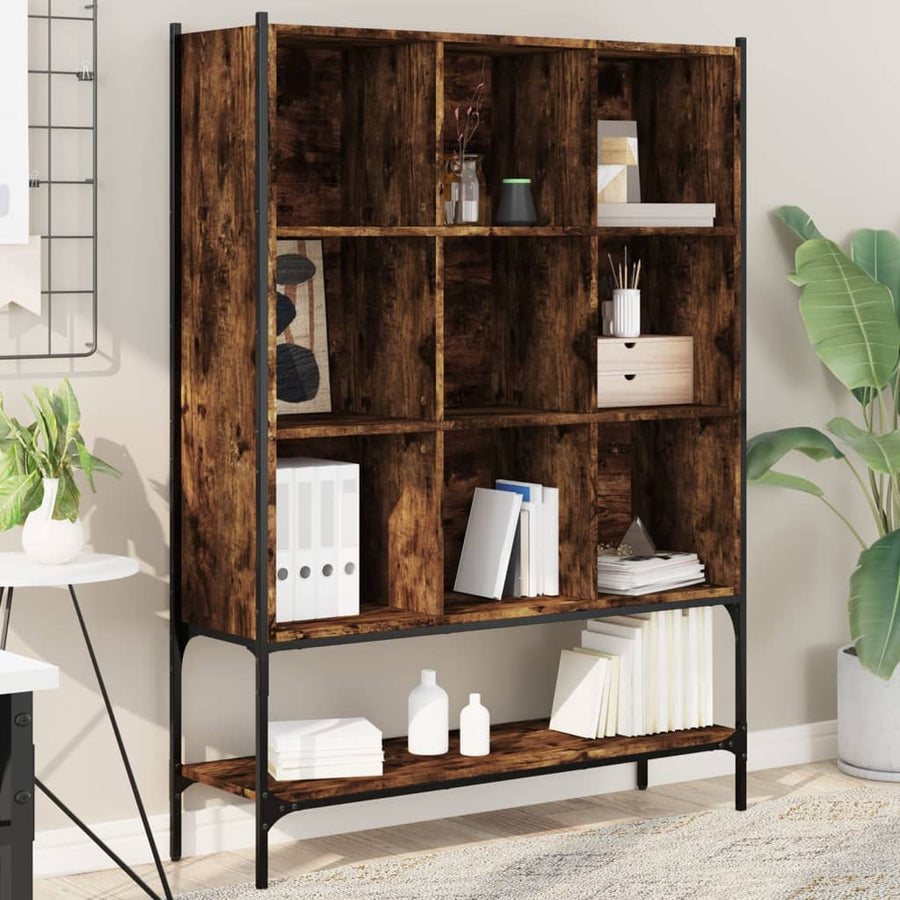 Boekenkast 02X30X4,5 Cm Bewerkt Hout Kleurig Gerookt eiken