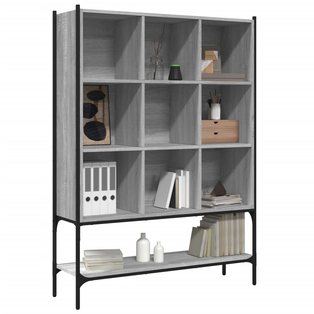 Boekenkast 02X30X4,5 Cm Bewerkt Hout Eikenkleur Grijs sonoma