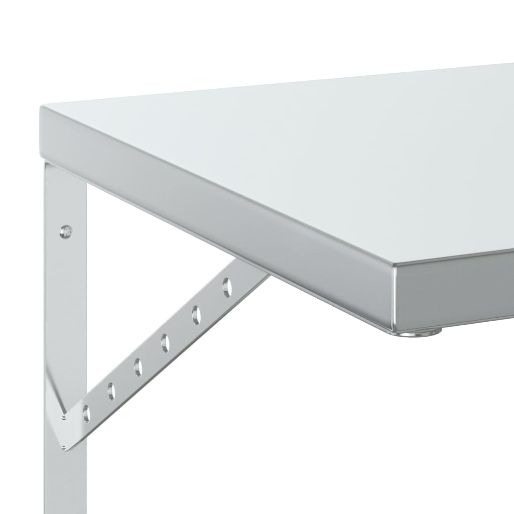 Wandschappen 2 st 50x40 cm roestvrijstaal zilverkleurig