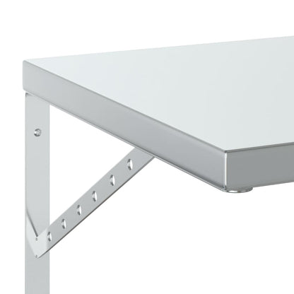 Wandschappen 2 st 50x40 cm roestvrijstaal zilverkleurig