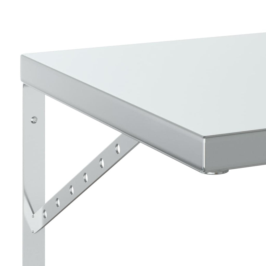Wandschappen 2 st 50x40 cm roestvrijstaal zilverkleurig