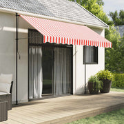 Replacement awning fabric striped 3x2.5 m red and white