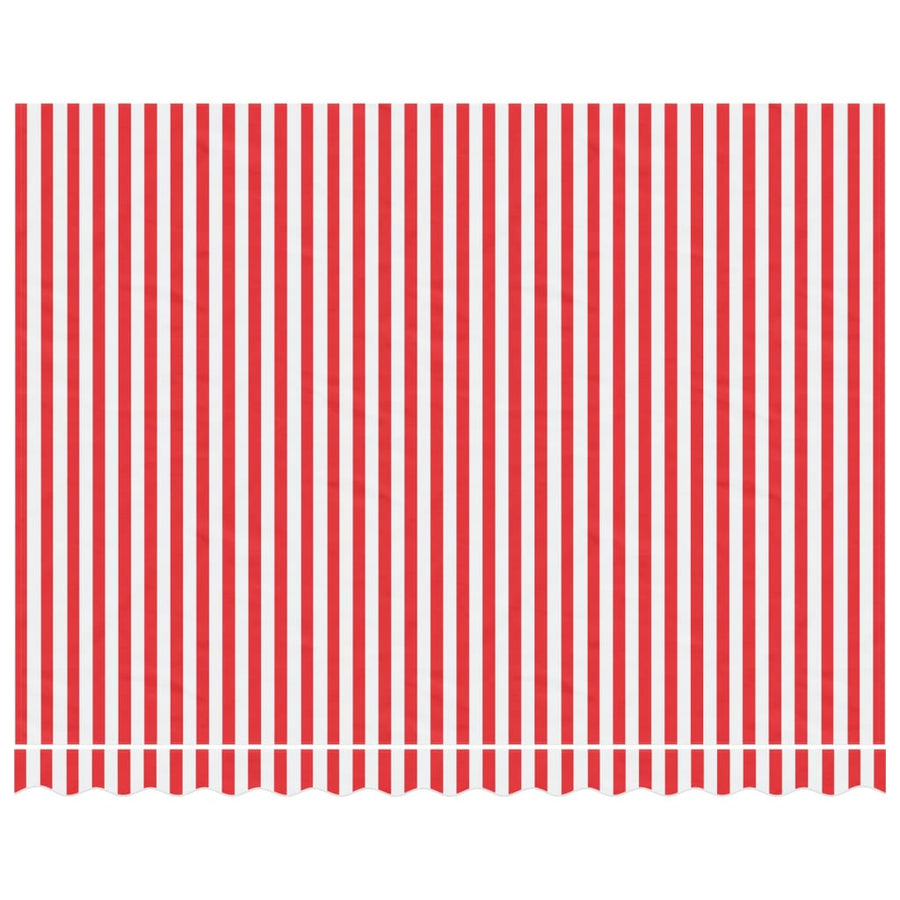 Vervangingsdoek voor luifel gestreept 3,5x2,5 m rood en wit