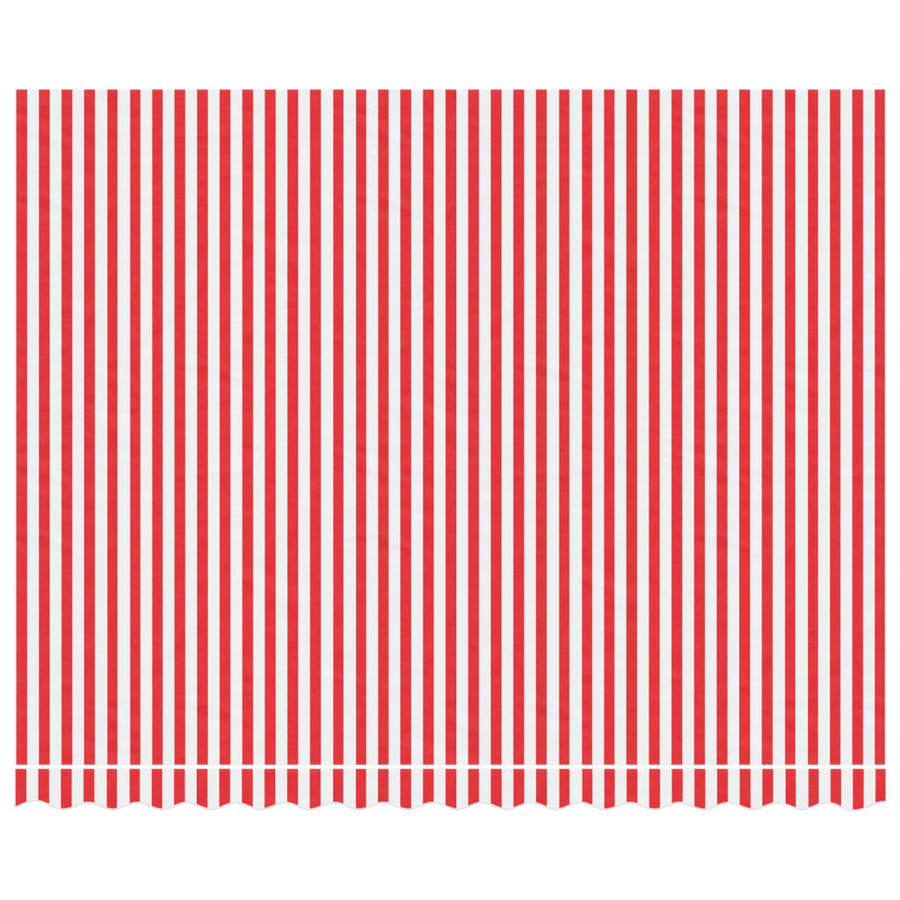 Vervangingsdoek voor luifel gestreept 4x3 m rood en wit