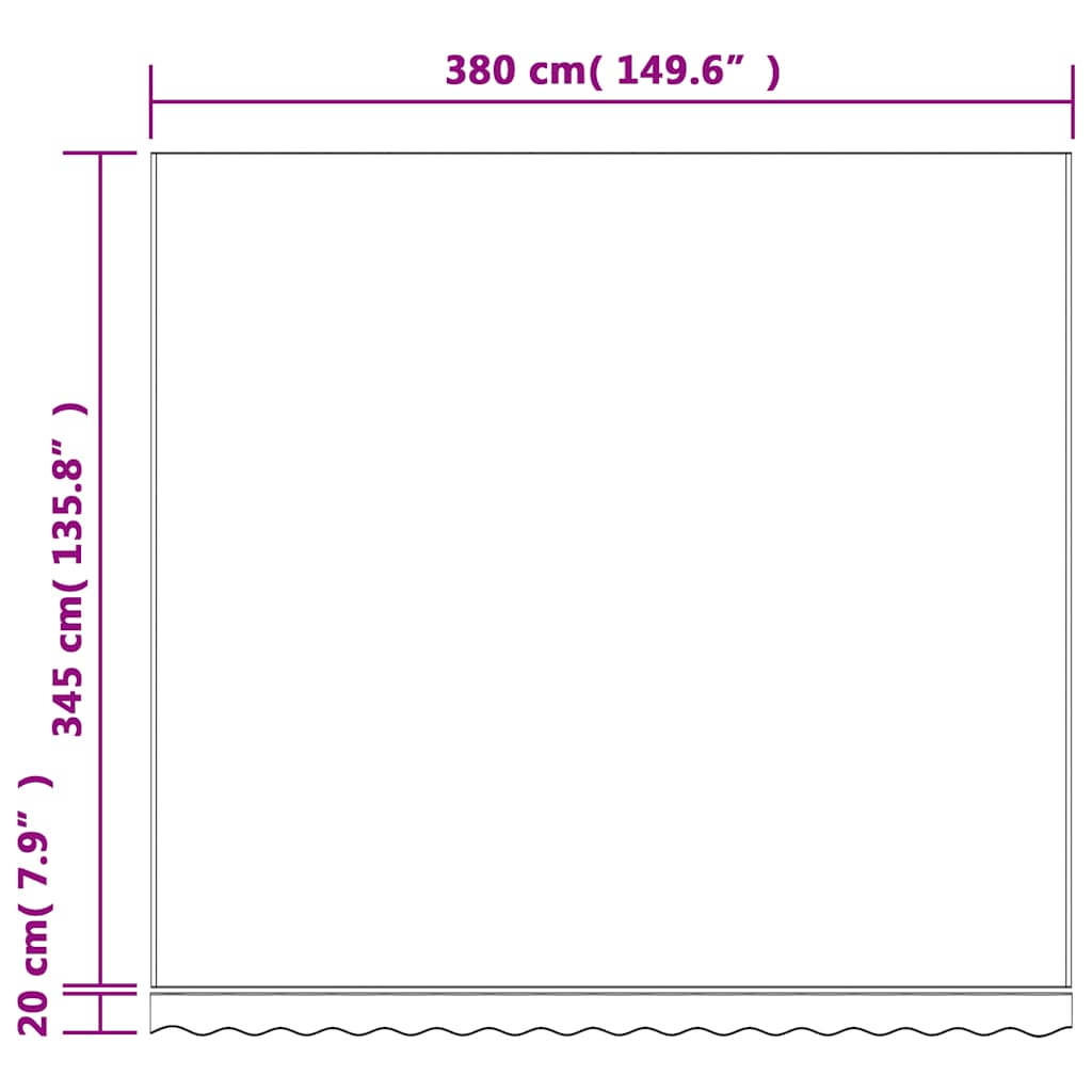 Vervangingsdoek Voor Luifel Gestreept 4X3,5 M Rood En Wit 400 x 350 cm