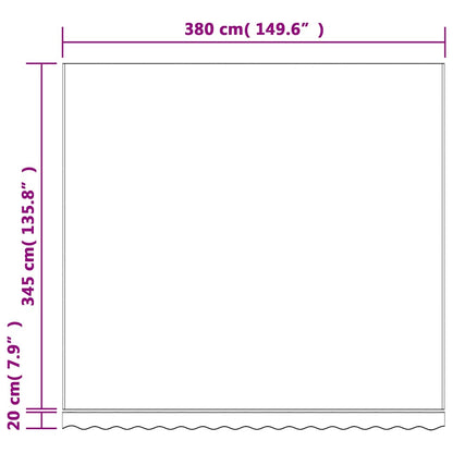 Vervangingsdoek Voor Luifel Gestreept 4X3,5 M Rood En Wit 400 x 350 cm