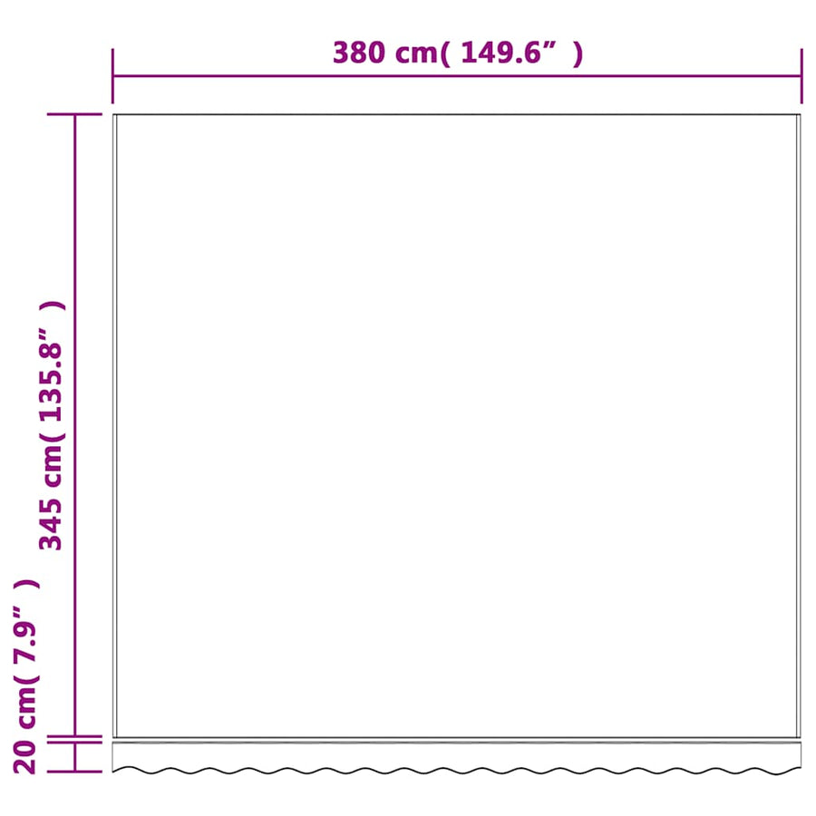 Vervangingsdoek Voor Luifel Gestreept 4X3,5 M Rood En Wit 400 x 350 cm