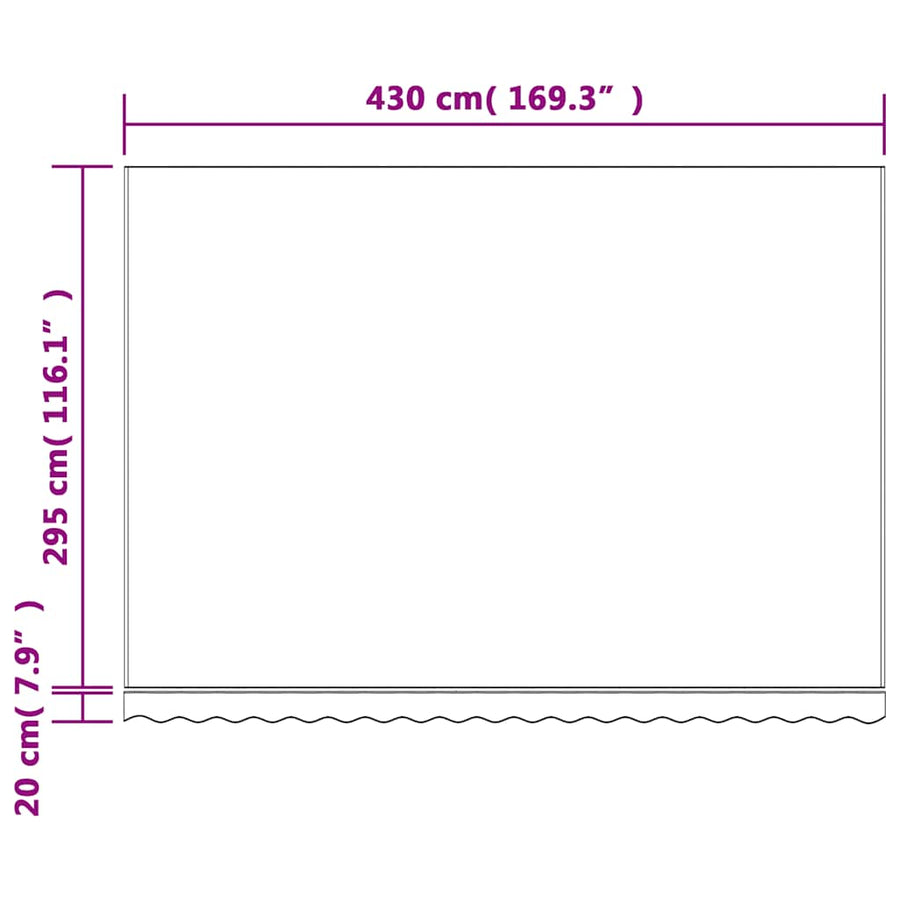 Vervangingsdoek Voor Luifel Gestreept 4,5X3 M Rood En Wit 450 x 300 cm