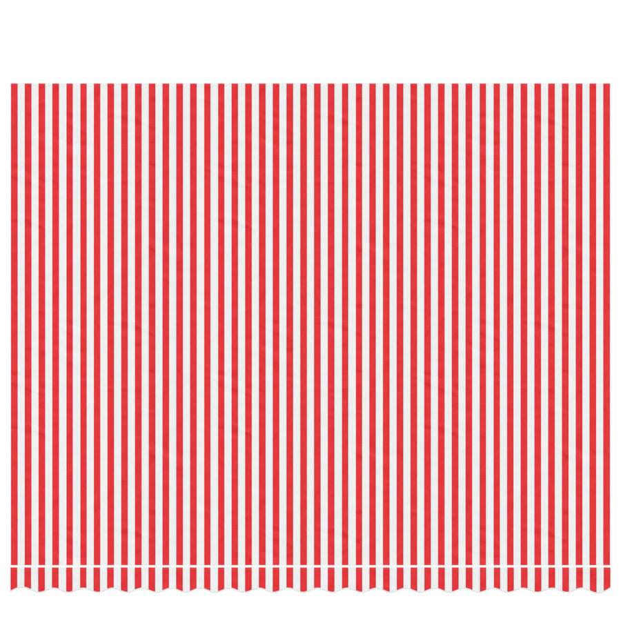 Vervangingsdoek voor luifel gestreept 4,5x3,5 m rood en wit