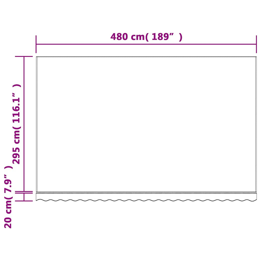 Vervangingsdoek Voor Luifel Gestreept 5X3 M Rood En Wit 500 x 300 cm