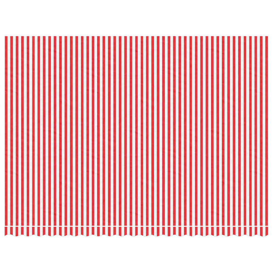 Vervangingsdoek voor luifel gestreept 5x3,5 m rood en wit