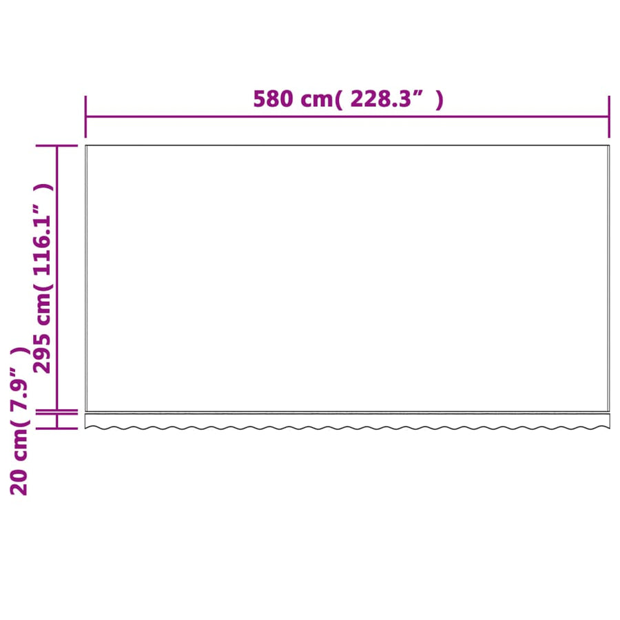 Vervangingsdoek Voor Luifel Gestreept 6X3 M Rood En Wit 600 x 300 cm