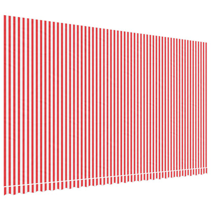 Vervangingsdoek Voor Luifel Gestreept 6X3,5 M Rood En Wit 600 x 350 cm