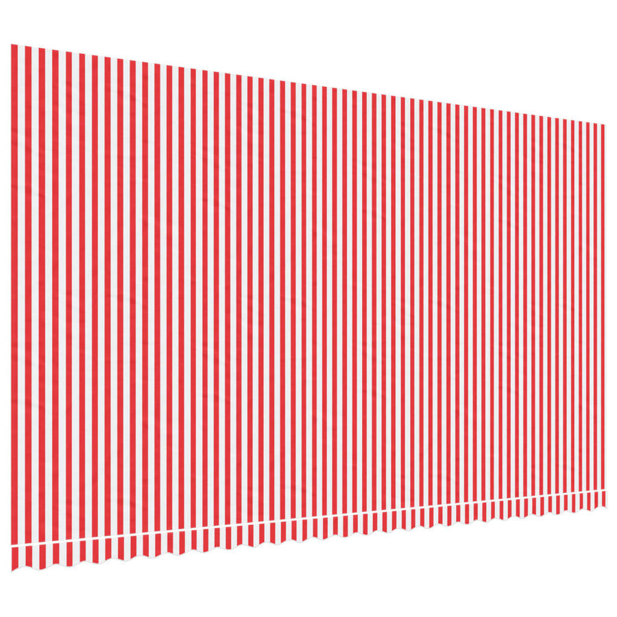 Vervangingsdoek Voor Luifel Gestreept 6X3,5 M Rood En Wit 600 x 350 cm
