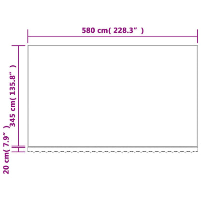 Vervangingsdoek Voor Luifel Gestreept 6X3,5 M Rood En Wit 600 x 350 cm