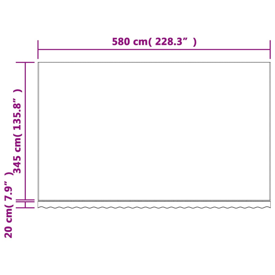 Vervangingsdoek Voor Luifel Gestreept 6X3,5 M Rood En Wit 600 x 350 cm