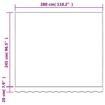 Vervangingsdoek Voor Luifel Gestreept 3X2,5 M Meerkleurig Blauw En Oranje 300 x 250 cm