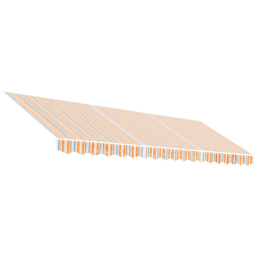 Vervangingsdoek Voor Luifel Gestreept 4,5X3,5 M Meerkleurig Blauw En Oranje 450 x 350 cm