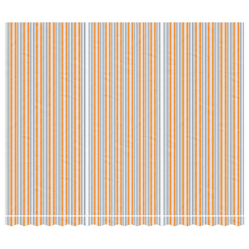Vervangingsdoek Voor Luifel Gestreept 4,5X3,5 M Meerkleurig Blauw En Oranje 450 x 350 cm