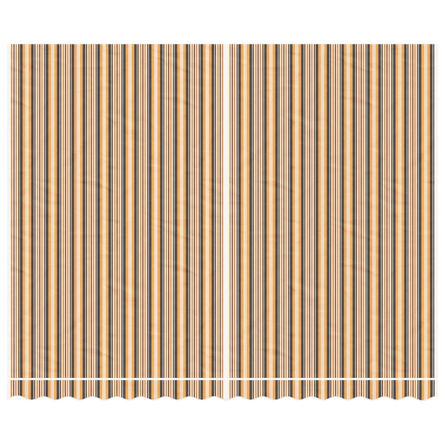 Vervangingsdoek Voor Luifel Gestreept 4X3 M Meerkleurig Oranje En Zwart 400 x 300 cm